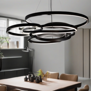 Black 3 Ring Pendant Light – A Modern Statement Piece for Your Home