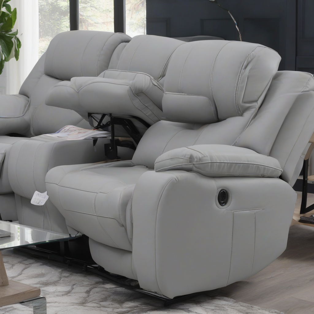 Positano 3 Seater Electric Recliner – Light Grey: Indulge in Luxurious Comfort